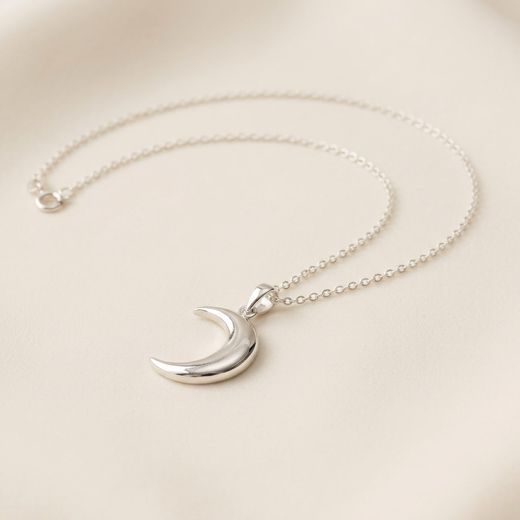Ira Moon Pendant sterling silver necklace