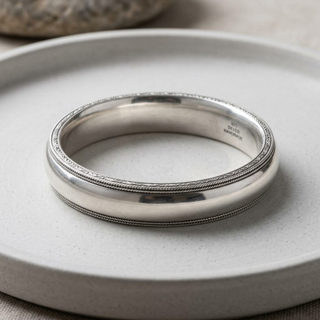 Kavya Heritage Kada sterling silver bracelet
