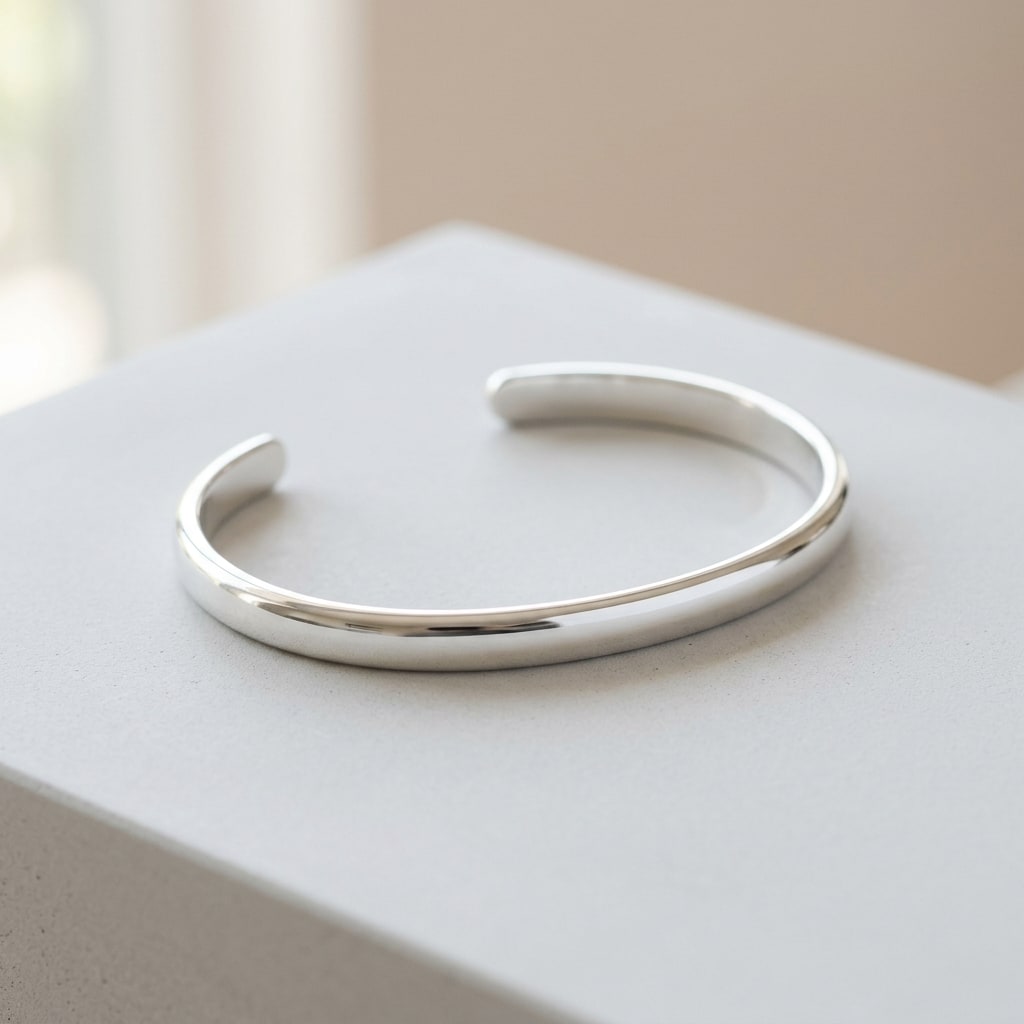 Mehr Minimal Cuff silver bracelet
